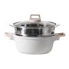 INSSA Soup Pot 24cm Non Stick Cooking Pot With Lid PFOA Free Suitable For All Stoves
